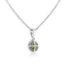 Radiant Rainbow™ 1/5ctw. Green Diamond Solitaire Pendant
