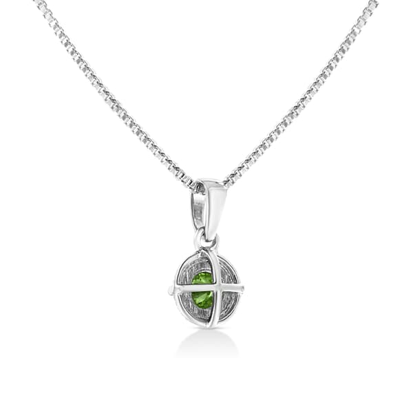 Radiant Rainbow™ 1/5ctw. Green Diamond Solitaire Pendant
