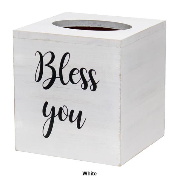 Elegant Designs Decorix Farmhouse Wooden Tissue Box Cover