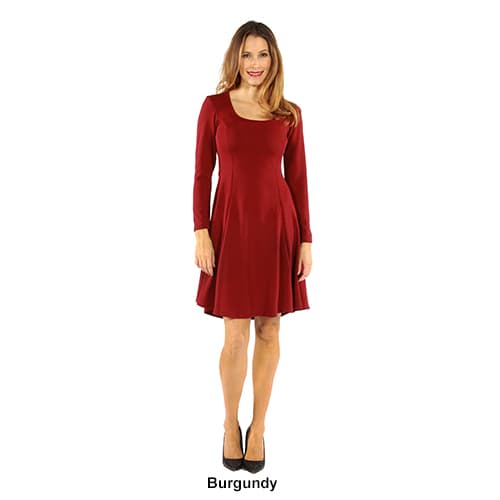 Womens 24/7 Comfort Apparel Temptress Mini Fit & Flare Dress