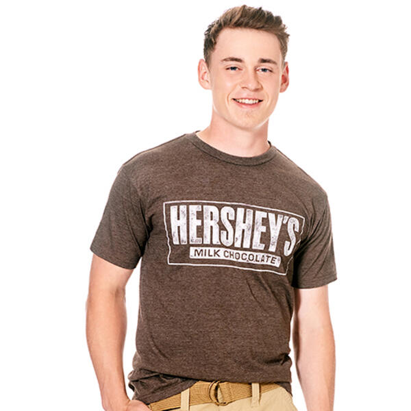 Young Mens Hershey Short Sleeve Milk Chocolate Tee - image 