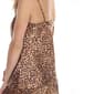 Womens White Mark Satin Cami And Shorts Cheetah Pajama Set - image 3