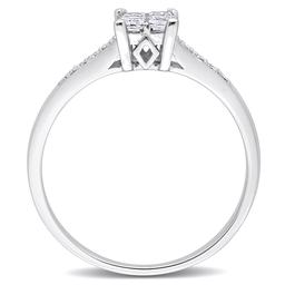 Diamond Classics™ 14kt. White Gold 1/4ctw. Diamond Quad Ring