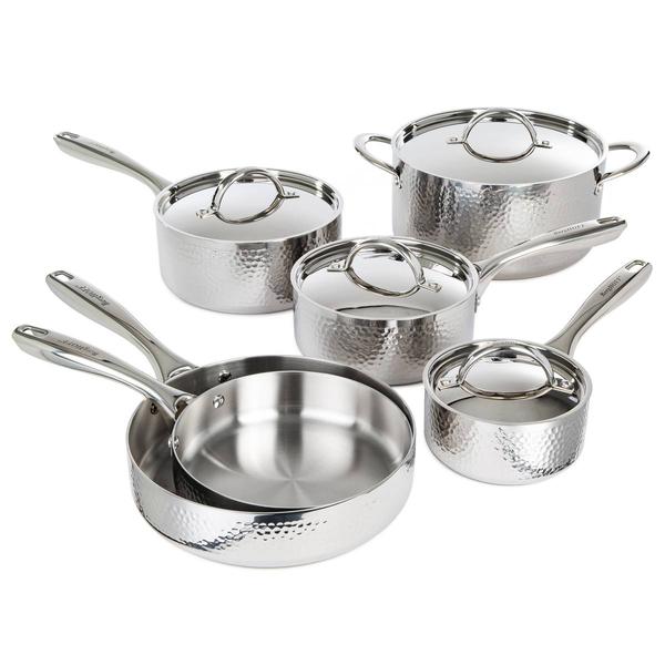 BergHOFF Vintage Tri-Ply Stainless Steel 10pc. Cookware Set