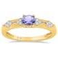 Gemstone Classics(tm) 5x4mm Oval Tanzanite with White Topaz Ring - image 1