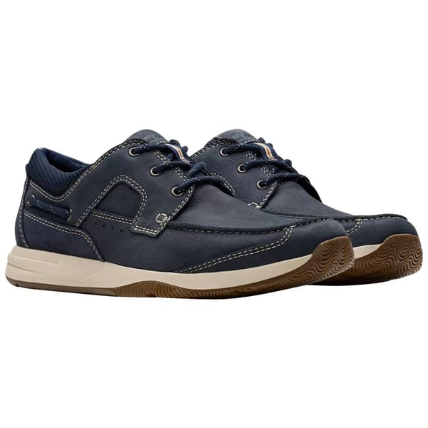Mens Clarks Sailview Lace Boat Shoes - image 