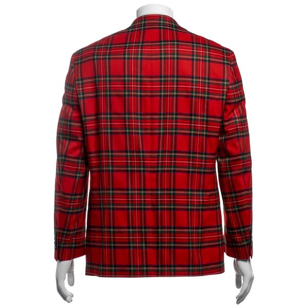 Mens Chaps Tartan Plaid Sport Coat - Red/Green