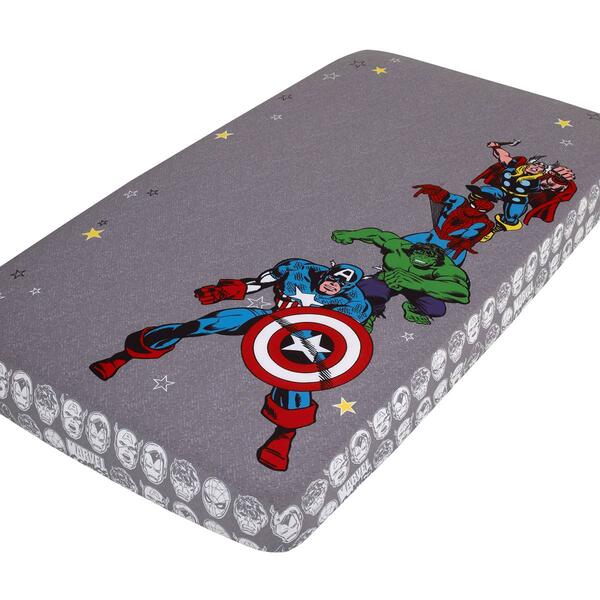 Marvel Comics Photo Op Fitted Crib Sheet - image 