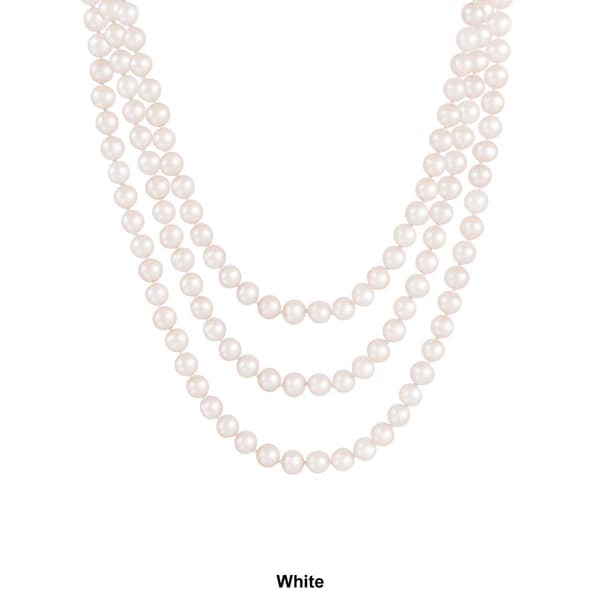 Splendid Pearls Endless 80” Freshwater Pearl Necklace Boscovs