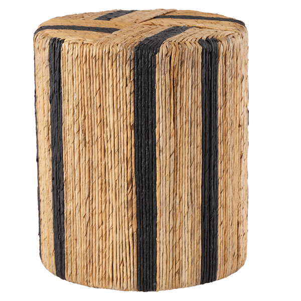 9th & Pike(R) Bohemian Brown Banana Leaf Accent Table