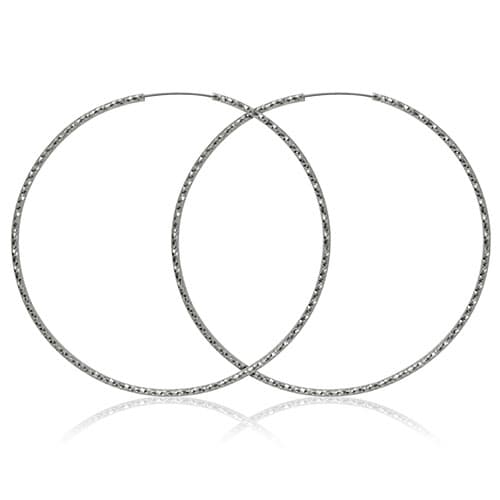 Guess Silver-Tone Hoop Earrings - image 