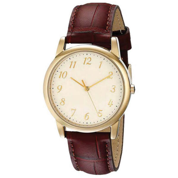 Mens Gold-Tone Light Champagne Dial Watch - 50521G-07-A16 - image 