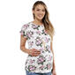 Womens Due Time Floral Roses Criss Cross Maternity Tee - image 1