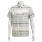 Young Mens VSTR Horizontal Stripe Textured Shirt - Cream/Blue - image 1