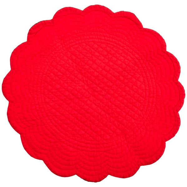 Red & Green Round Placemat - image 