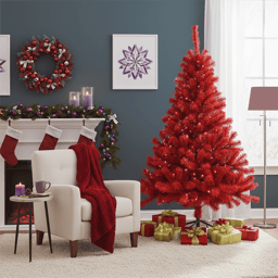 Northlight 6ft. Scarlett Red Pine Artificial Christmas Tree