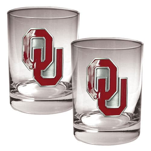 NCAA Oklahoma Sooners 2pc. Rocks Glass Set