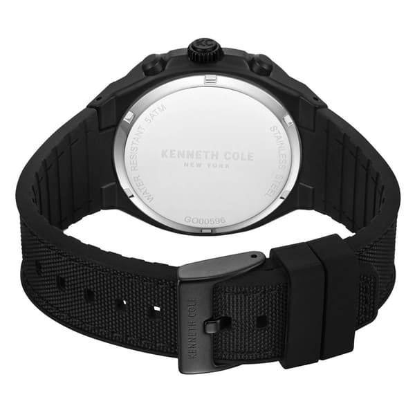 Mens Kenneth Cole® New York Black Chronograph Watch-KCWGO0059603