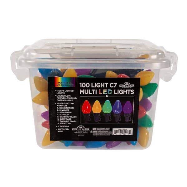 Kurt S. Adler 100-Light C7 Multicolored String Light Set