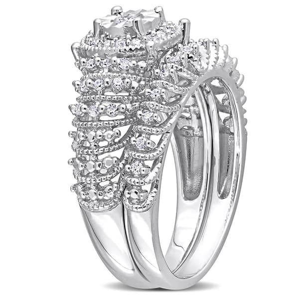 Diamond Classics™ 1/3ctw. Diamond Sterling Silver Bridal Ring Set