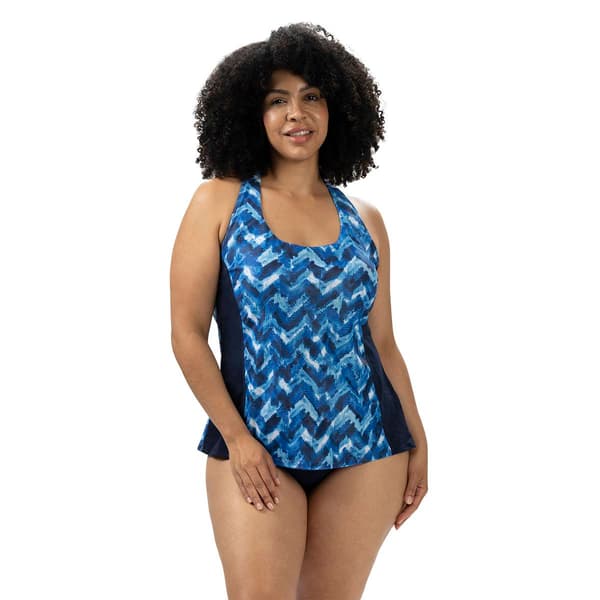 Plus Size Dolfin&#40;R&#41; Aquashape Retreat Twist Back Tankini Swim Top
