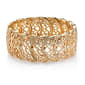 1928 Gold-Tone Half Circle Filigree Bracelet - image 1