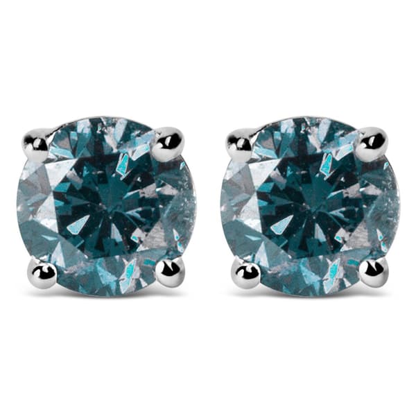 Haus of Brilliance 1/2ctw. Lab Grown Blue Diamond Stud Earrings