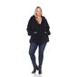 Plus Size White Mark Hooded Sherpa Jacket - image 4