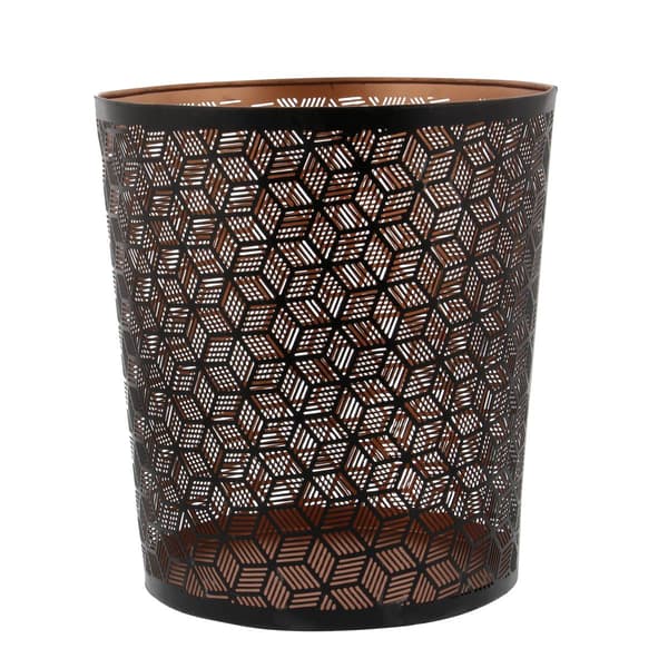 9th & Pike(R) Small Metallic Geometric Waste Bin
