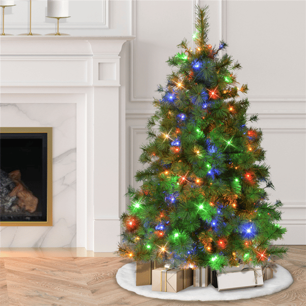 Puleo International 4.5ft. Pre-Lit Colorado Pine Christmas Tree