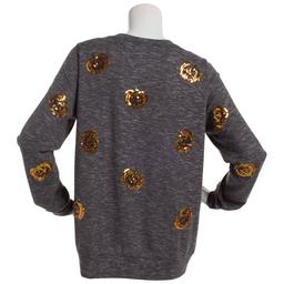 Womens Tru Self Long Sleeve Pumpkin Sweater