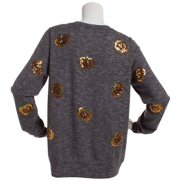 Womens Tru Self Long Sleeve Pumpkin Sweater
