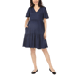 Womens White Mark Short Sleeve Tiered A-Line Maternity Dress - image 1