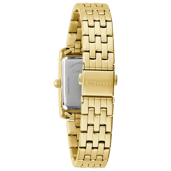 Womens Caravelle Gold Tone Crystal Accent Watch - 45L192
