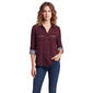 Womens French Laundry Long Sleeve Y Neck Pullover Hacci With Rhi - image 3