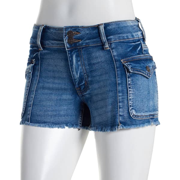 Juniors Almost Famous&#40;tm&#41; Diesel Cargo Denim Shorts - image 