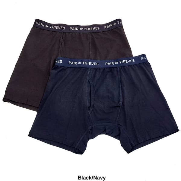 Mens Pair of Thieves 2pk. Super Soft Solid Boxer Briefs