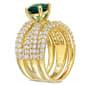 Gemstone Classics™ Lab Created Emerald & Sapphire Bridal Set - image 3