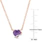 Amethyst & Diamond Accent Heart Pendant w/ Chain - image 4