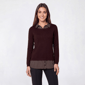 Womens Adrianna Papell Long Sleeve Stripe Two In One Sweater - image 1
