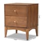 Baxton Studio Landis Ash Walnut Finished Wood 2-Drawer Nightstand - image 10