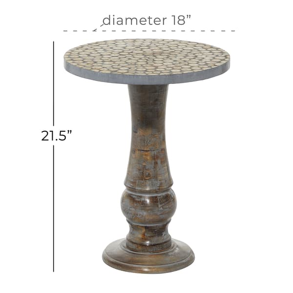 9th & Pike® Round Wood Pedestal Table