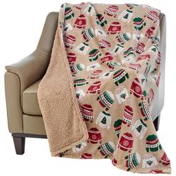Mountain Ridge® Ugly Sweater Reversible Sherpa Throw