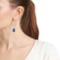 Athra Fine Silver Plated & Blue Crystal Marquise Drop Earrings - image 3
