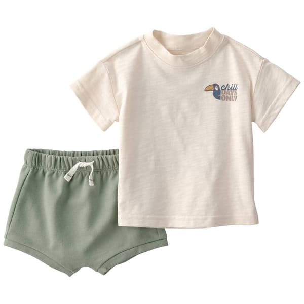 Baby Boy (3-24M) Carter''s Toucan Solid Short-Sleeve Top & Short S