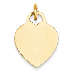 Gold Classics(tm) 14kt. Yellow Gold Heart Disc Charm