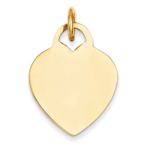 Gold Classics&#40;tm&#41; 14kt. Yellow Gold Heart Disc Charm - image 