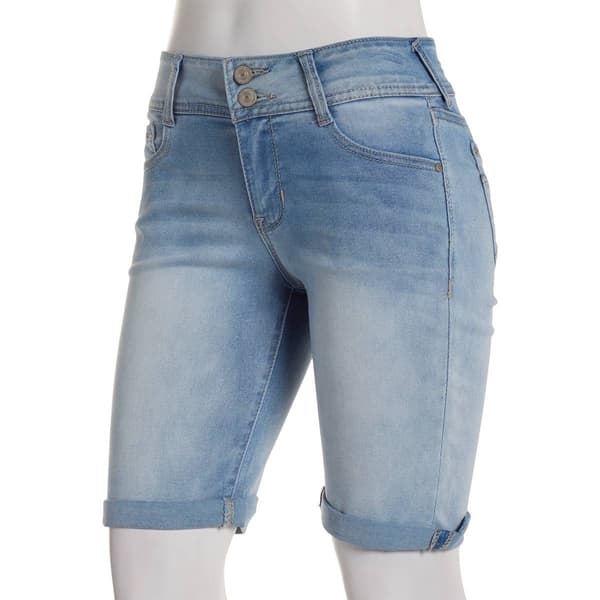 Juniors Wallflower Ultra Mid Rise Bermuda Shorts