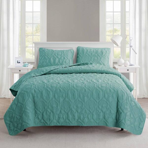 VCNY Home Shore Embossed Quilt Set - image 