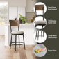 HH2 Home Creason Commercial Grade Counter Height Swivel Stool - image 10